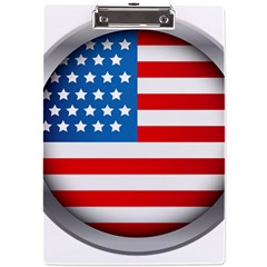 United Of America Usa Flag A4 Acrylic Clipboard by Celenk