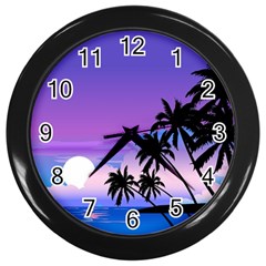 Scenery Landscape Nature Wall Clock (Black)