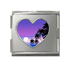 Scenery Landscape Nature Mega Link Heart Italian Charm (18mm)