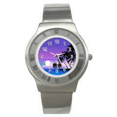 Scenery Landscape Nature Stainless Steel Watch