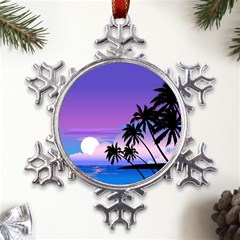 Scenery Landscape Nature Metal Large Snowflake Ornament