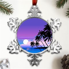 Scenery Landscape Nature Metal Small Snowflake Ornament