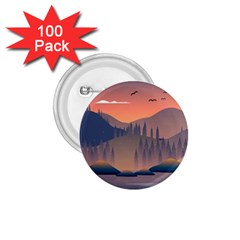 Cool Landscape Night Minimal Art Minimalist 1 75  Buttons (100 Pack)  by Ravend