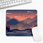 Cool Landscape Night Minimal Art Minimalist Large Mousepad Front