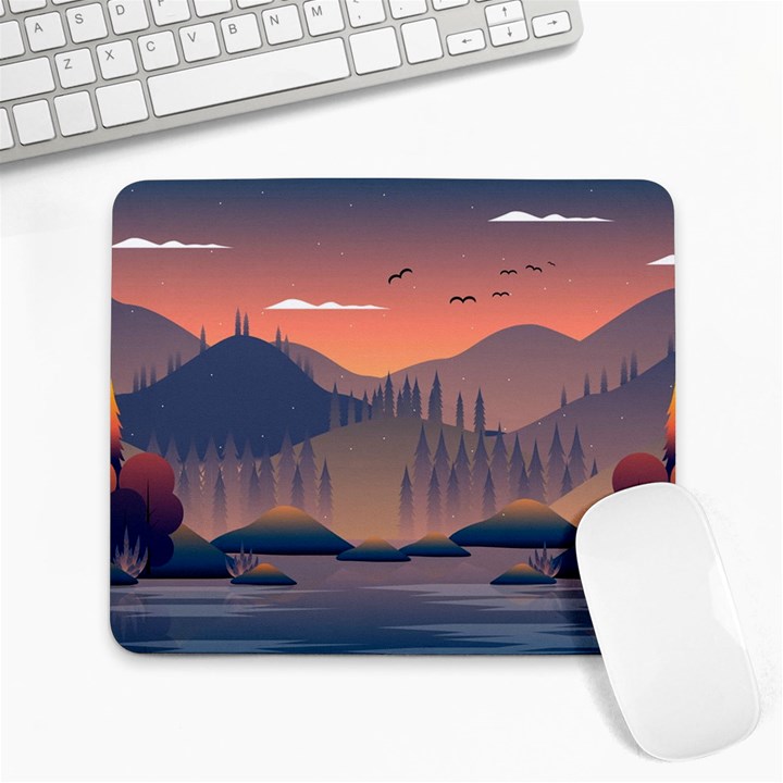 Cool Landscape Night Minimal Art Minimalist Large Mousepad