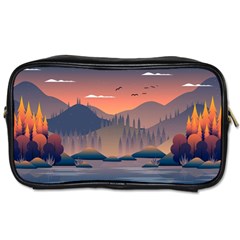 Cool Landscape Night Minimal Art Minimalist Toiletries Bag (one Side) by Ravend