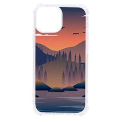 Cool Landscape Night Minimal Art Minimalist Iphone 13 Mini Tpu Uv Print Case