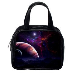 Clouds Fantasy Space Landscape Colorful Planet Classic Handbag (one Side) by Ravend