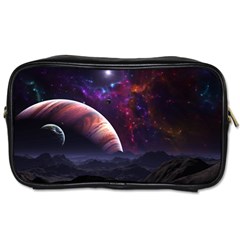 Clouds Fantasy Space Landscape Colorful Planet Toiletries Bag (two Sides) by Ravend