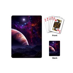 Clouds Fantasy Space Landscape Colorful Planet Playing Cards Single Design (mini) by Ravend