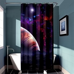 Clouds Fantasy Space Landscape Colorful Planet Shower Curtain 36  X 72  (stall)  by Ravend