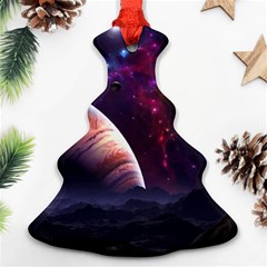 Clouds Fantasy Space Landscape Colorful Planet Christmas Tree Ornament (two Sides) by Ravend