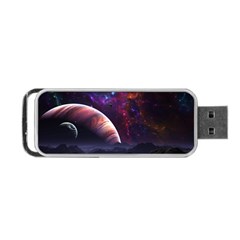 Clouds Fantasy Space Landscape Colorful Planet Portable Usb Flash (two Sides) by Ravend