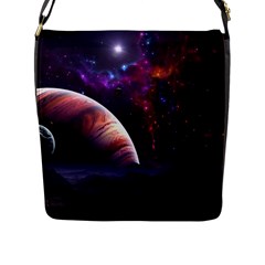 Clouds Fantasy Space Landscape Colorful Planet Flap Closure Messenger Bag (l) by Ravend