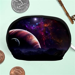 Clouds Fantasy Space Landscape Colorful Planet Accessory Pouch (medium) by Ravend