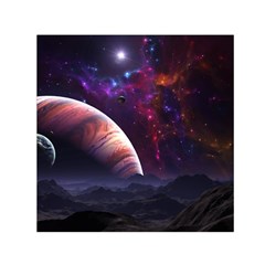 Clouds Fantasy Space Landscape Colorful Planet Square Satin Scarf (30  X 30 ) by Ravend