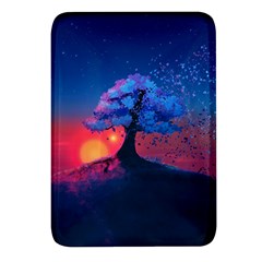 Dark Tree Sunset Landscape Art Rectangular Glass Fridge Magnet (4 Pack) by Ravend