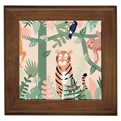 Kids Animals & Jungle Friends Framed Tile by Ravend