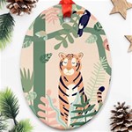 Kids Animals & Jungle Friends Ornament (Oval) Front