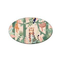 Kids Animals & Jungle Friends Sticker (oval) by Ravend