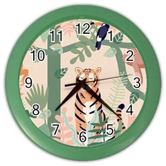 Kids Animals & Jungle Friends Color Wall Clock by Ravend