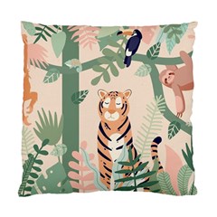 Kids Animals & Jungle Friends Standard Cushion Case (one Side) by Ravend