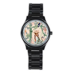 Kids Animals & Jungle Friends Stainless Steel Round Watch by Ravend