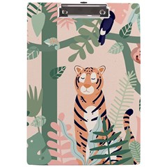 Kids Animals & Jungle Friends A4 Acrylic Clipboard by Ravend