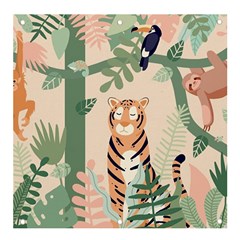 Kids Animals & Jungle Friends Banner And Sign 4  X 4  by Ravend