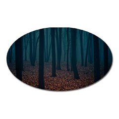 Dark Forest Nature Oval Magnet by Ravend