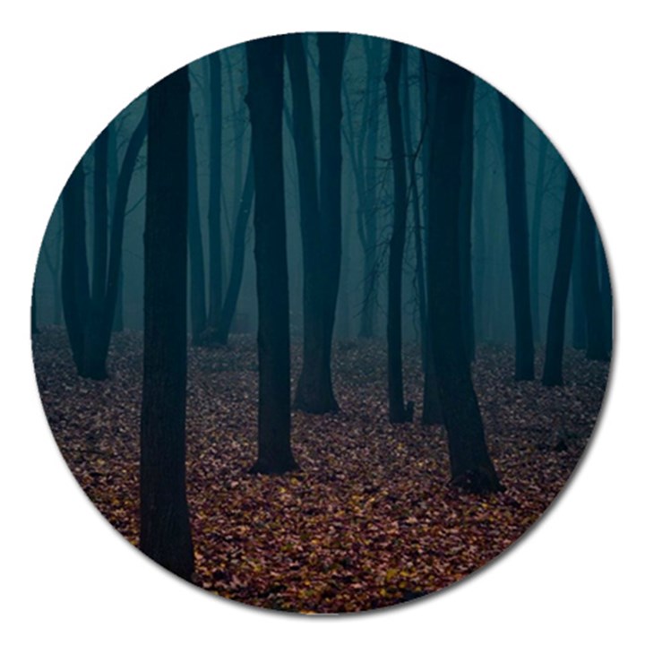 Dark Forest Nature Magnet 5  (Round)