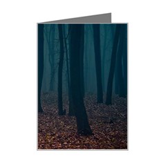 Dark Forest Nature Mini Greeting Card by Ravend