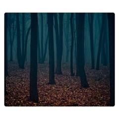 Dark Forest Nature Premium Plush Fleece Blanket (small) by Ravend