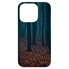 Dark Forest Nature Iphone 14 Pro Black Uv Print Case by Ravend