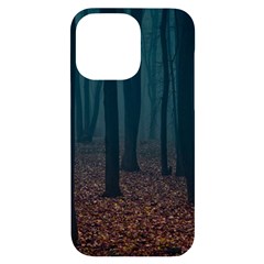 Dark Forest Nature Iphone 14 Pro Max Black Uv Print Case by Ravend