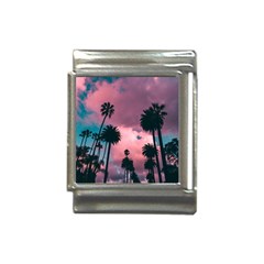 Nature Sunset Sky Clouds Palms Tropics Porous Italian Charm (13mm) by Ravend