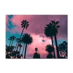 Nature Sunset Sky Clouds Palms Tropics Porous Sticker A4 (100 Pack) by Ravend