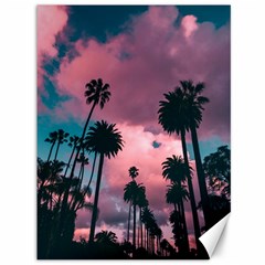 Nature Sunset Sky Clouds Palms Tropics Porous Canvas 36  X 48  by Ravend