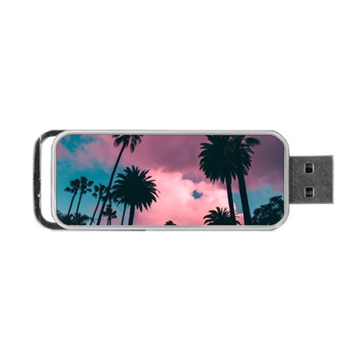 Nature Sunset Sky Clouds Palms Tropics Porous Portable USB Flash (Two Sides)