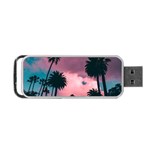 Nature Sunset Sky Clouds Palms Tropics Porous Portable USB Flash (Two Sides) Back