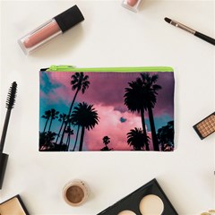 Nature Sunset Sky Clouds Palms Tropics Porous Cosmetic Bag (xs) by Ravend