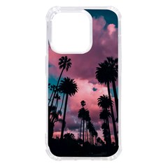 Nature Sunset Sky Clouds Palms Tropics Porous Iphone 14 Pro Tpu Uv Print Case by Ravend