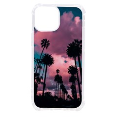 Nature Sunset Sky Clouds Palms Tropics Porous Iphone 13 Mini Tpu Uv Print Case by Ravend