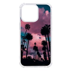 Nature Sunset Sky Clouds Palms Tropics Porous Iphone 13 Pro Tpu Uv Print Case by Ravend