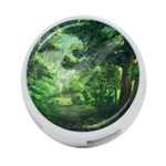 Anime Green Forest Jungle Nature Landscape 4-Port USB Hub (Two Sides) Front