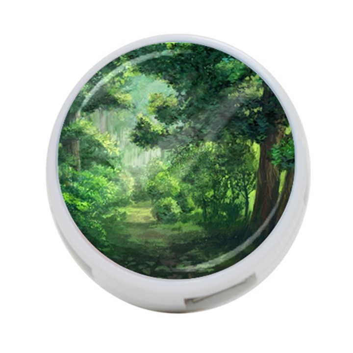 Anime Green Forest Jungle Nature Landscape 4-Port USB Hub (Two Sides)