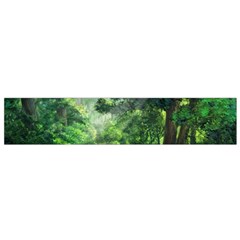 Anime Green Forest Jungle Nature Landscape Small Premium Plush Fleece Scarf