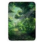 Anime Green Forest Jungle Nature Landscape Rectangular Glass Fridge Magnet (4 pack) Front