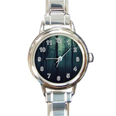 Dark Forest Round Italian Charm Watch