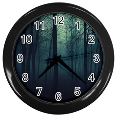 Dark Forest Wall Clock (Black)